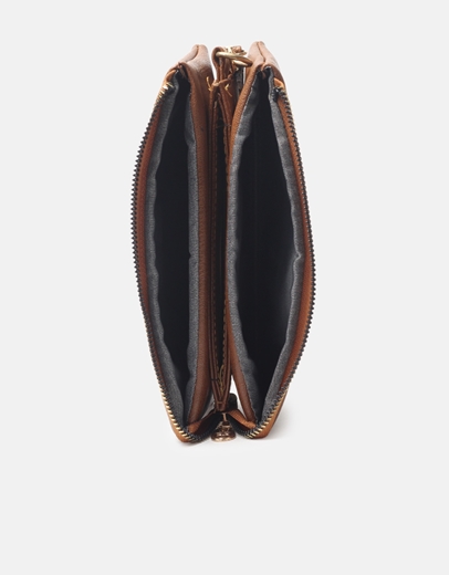 Εικόνα της Πορτοφόλι μονόχρωμο με λουράκι καρπού Ταμπά