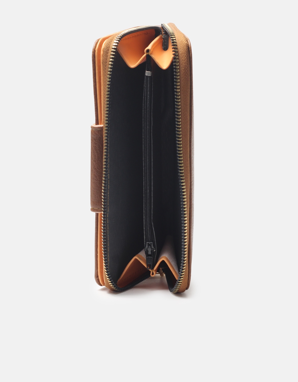 Εικόνα από Διπλό πορτοφόλι μονόχρωμο με πολλαπλές θήκες Ταμπά