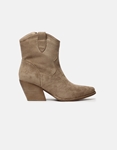 Εικόνα από Suede cowboy μποτάκια με διακοσμητικές ραφές Πούρο