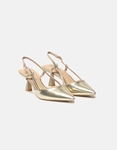 Εικόνα από Mυτερές open heel γόβες με λεπτό τακούνι Χρυσό