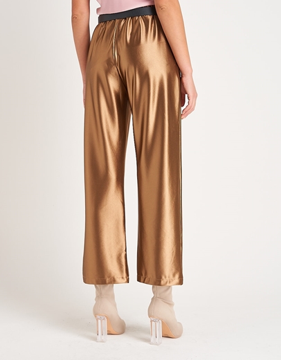 Εικόνα της Παντελόνι μεταλλιζέ με ζώνη Κάμελ