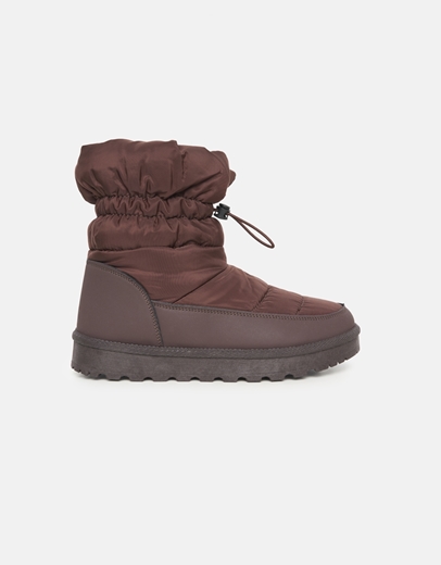 Εικόνα της Μποτάκια apres ski με διακοσμητικές ραφές Καφέ