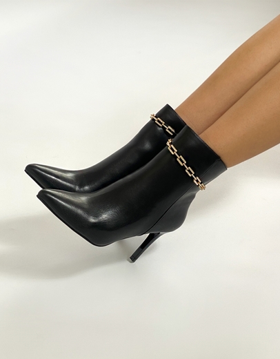 Εικόνα της Μποτάκια με αλυσίδα διακοσμημένη με strass Μαύρο