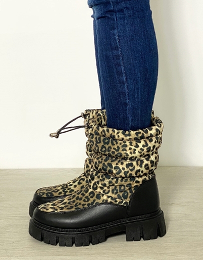 Εικόνα της Apres ski μποτάκια με τρακτερωτή σόλα Λεοπάρ