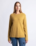 Εικόνα από Πλεκτή μονόχρωμη μπλούζα με ριπ λεπτομέρειες Κίτρινο