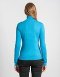 Εικόνα από Βasic πλεκτή μονόχρωμη μπλούζα με ζιβάγκο Μπλε