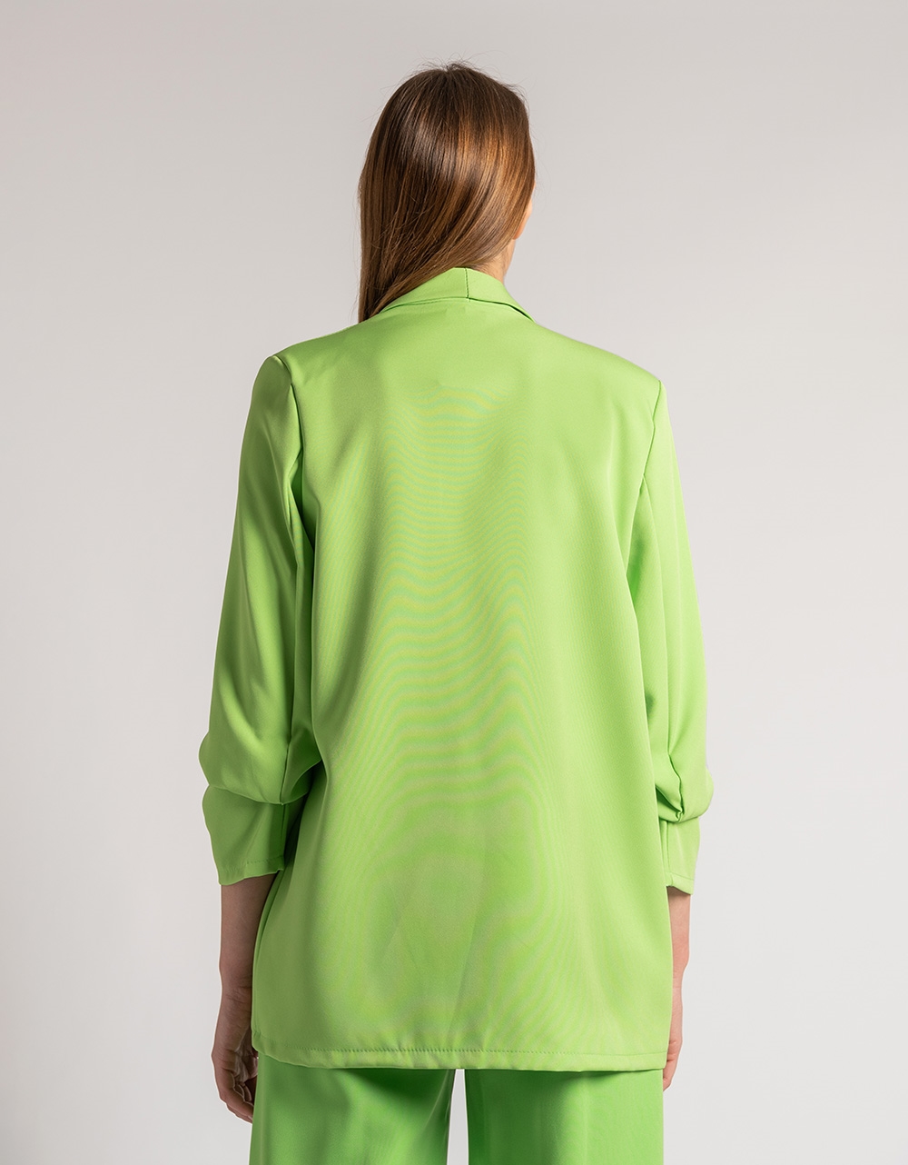 Εικόνα από Basic σακάκι με σούρες στα μανίκια Oversized Πράσινο