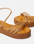Εικόνα από Flatforms Ελληνικής κατασκευής από γνήσιο δέρμα μονόχρωμα Nude