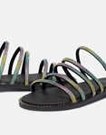 Εικόνα από Δερμάτινα σανδάλια Ελληνικής κατασκευής με παράλληλα λουριά Multi