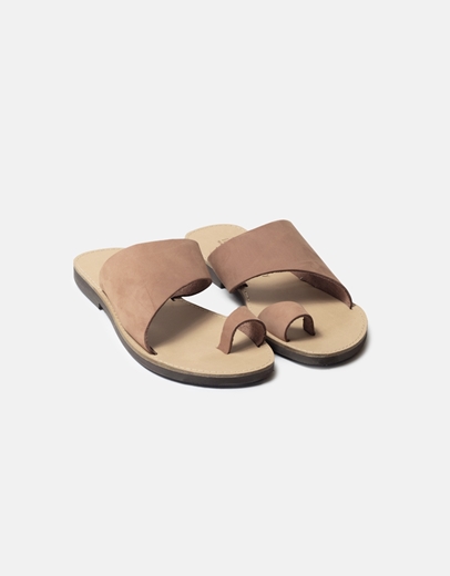 Εικόνα της Flat σανδάλια δερμάτινα Ελληνικής κατασκευής Πούρο