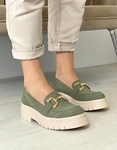 Εικόνα από Loafers με διπλή σόλα και αγκράφα Ελληνικής κατασκευής Πράσινο