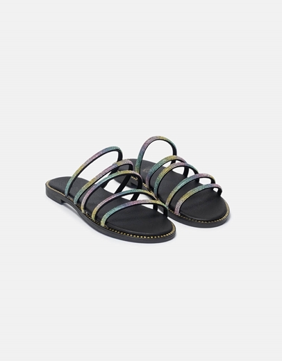 Εικόνα της Δερμάτινα σανδάλια Ελληνικής κατασκευής με παράλληλα λουριά Multi