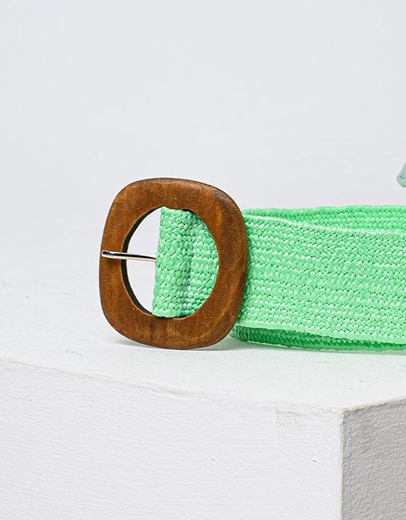 Εικόνα της Γυναικείες ζώνες με τετράγωνο τοκά Πράσινο