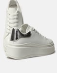 Εικόνα από Basic sneakers με διπλή σόλα Λευκό/Ασημί
