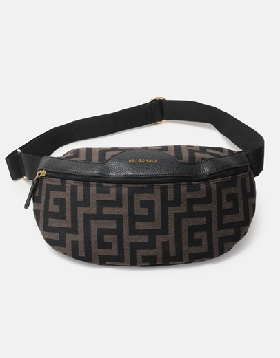 Εικόνα της Crossbody χειροποίητο τσαντάκι με μαίανδρο M Καφέ