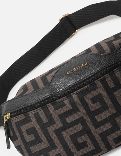 Εικόνα της Crossbody χειροποίητο τσαντάκι με μαίανδρο M Καφέ