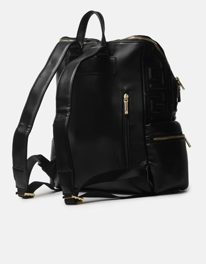 Εικόνα της Γυναικείο σακίδιο πλάτης με μοτίβο μαιάνδρου Μαύρο