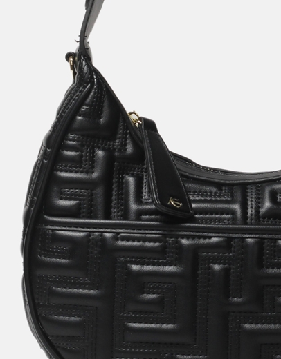 Εικόνα της Τσαντάκι χειρός με μοτίβο μαιάνδρου Μαύρο