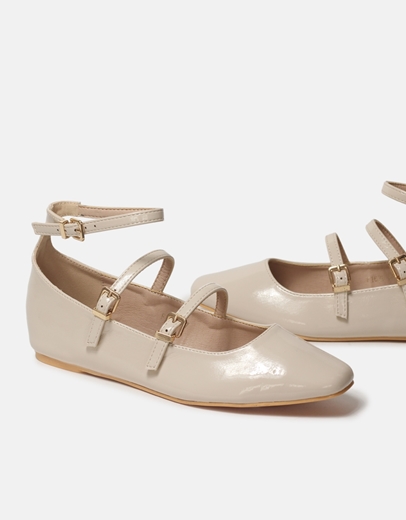 Εικόνα της Μπαλαρίνες με τριπλή μπαρέτα Μπεζ