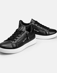 Εικόνα από Sneakers με διακοσμητικό φερμουάρ στο πλαϊνό μέρος Μαύρο/Λευκό
