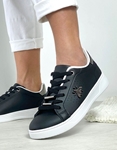 Εικόνα από Basic sneakers με διακοσμητικό από strass Μαύρο/Λευκό