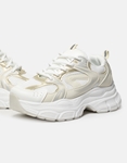 Εικόνα από Βasic sneakers με διπλή chunky σόλα Λευκό/Χρυσό