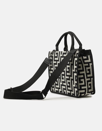 Εικόνα της Xειροποίητη τσάντα χειρός μαίανδρος Μαύρο