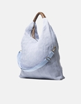Εικόνα από Υφασμάτινη τσάντα χειρός με δερμάτινο λουράκι Σιέλ
