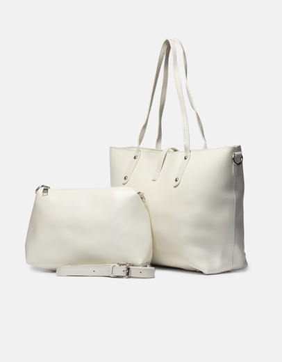 Εικόνα της Basic τσάντα χειρός με τσαντάκι νεσεσέρ Μπεζ