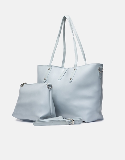 Εικόνα της Basic τσάντα χειρός με τσαντάκι νεσεσέρ Σιέλ