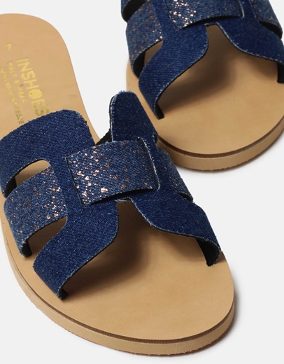 Εικόνα της Δερμάτινα σανδάλια Ελληνικής κατασκευής με ιδιαίτερο σχέδιο Τζιν