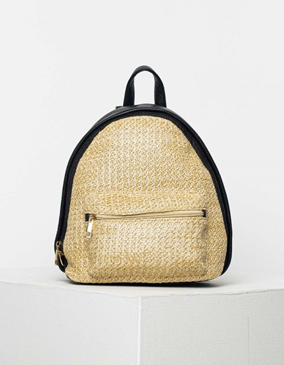 Εικόνα της Σακίδιο πλάτης σε συνδυασμό υλικών Μαύρο