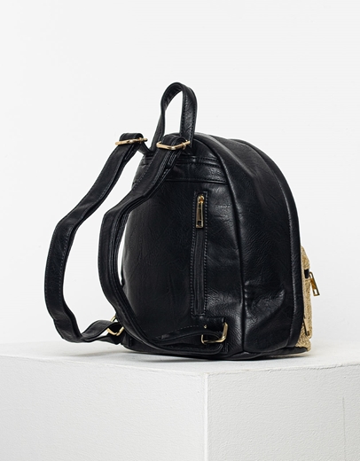 Εικόνα της Σακίδιο πλάτης σε συνδυασμό υλικών Μαύρο