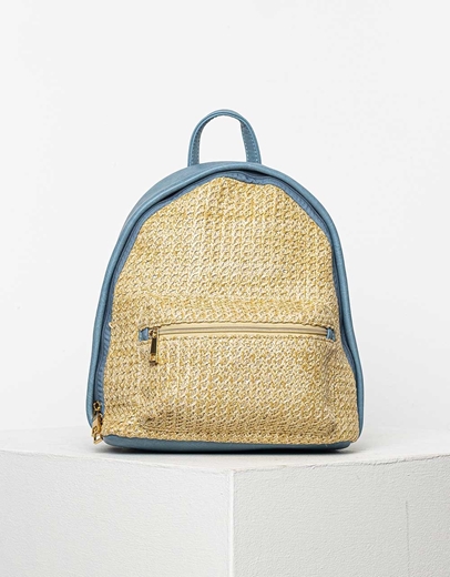 Εικόνα της Σακίδιο πλάτης σε συνδυασμό υλικών Μπλε