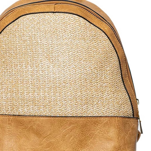 Εικόνα της Σακίδιο πλάτης με ψάθα Κάμελ