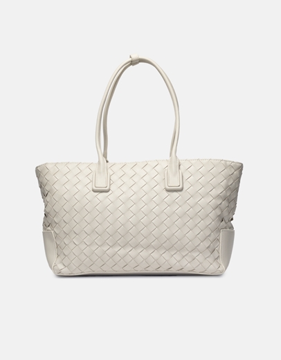 Εικόνα της Τσάντα χειρός μονόχρωμη με σχέδιο πλέξης Μπεζ