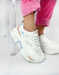 Εικόνα από Sneakers με διπλή chunky σόλα Λευκό/Ροζ