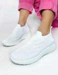 Εικόνα από Υφασμάτινα slip-on sneakers Λευκό