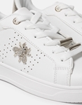 Εικόνα από Basic sneakers με διακοσμητικό από strass Λευκό/Ασημί