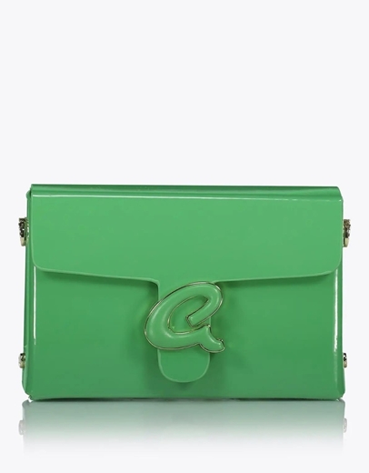 Εικόνα της Τσάντα χιαστί MAPLE από λουστρίνι Πράσινο