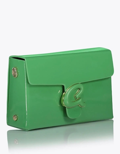 Εικόνα της Τσάντα χιαστί MAPLE από λουστρίνι Πράσινο