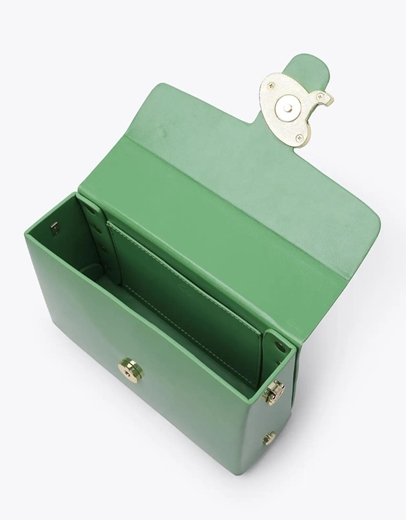 Εικόνα της Τσάντα χιαστί MAPLE από λουστρίνι Πράσινο