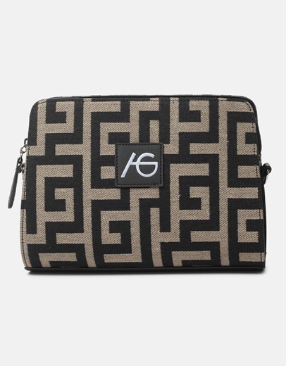 Εικόνα της Χειροποίητο τσαντάκι με μαίανδρο χιαστί ελληνικής κατασκευής Πούρο