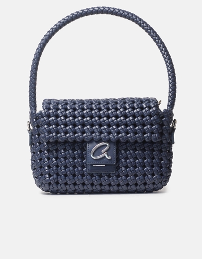 Εικόνα της Τσάντα χειρός HANDMADE ZIVA με ανάγλυφο σχέδιο Navy