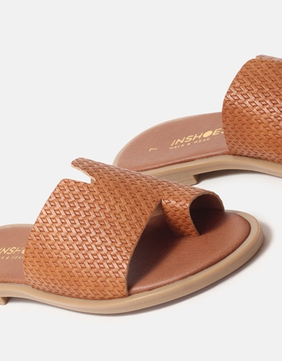 Εικόνα της Σανδάλια flat Ελληνικής κατασκευής με φαρδιά φάσα Ταμπά