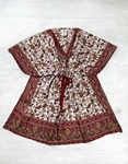 Εικόνα από Mini φόρεμα καφτάνι με λαχούρια Κόκκινο
