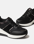 Εικόνα από Sneakers με διπλή σόλα διακοσμημένα με strass Μαύρο