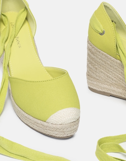 Εικόνα της Lace up μονόχρωμες εσπαντρίγιες σε απλή γραμμή Πράσινο