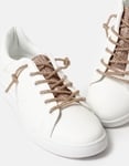 Εικόνα από Basic sneakers με κορδόνια από strass Λευκό/Σαμπανί