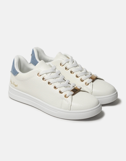 Εικόνα της Basic sneakers με μεταλλικές λεπτομέρειες Τζιν